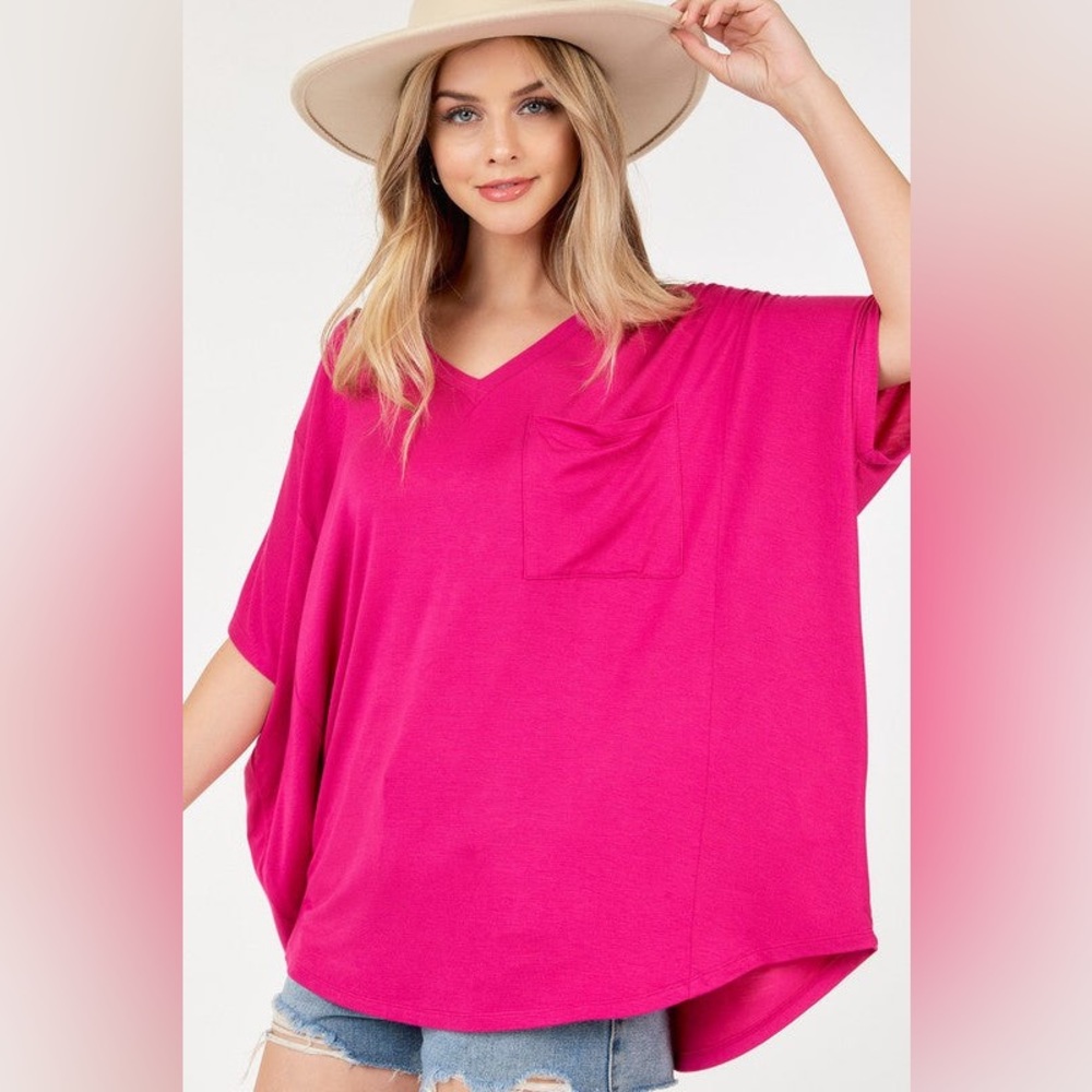 Oversized Top with Pocket Tee